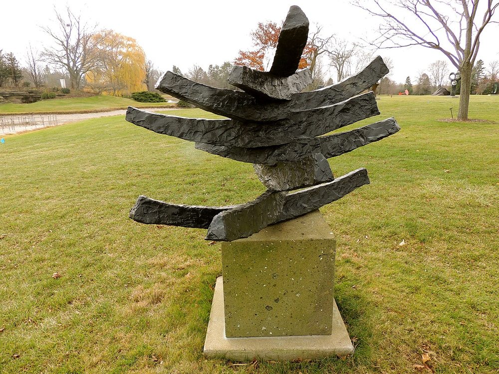 A sculpture on the lawns of the Lynden Sculpture Garden